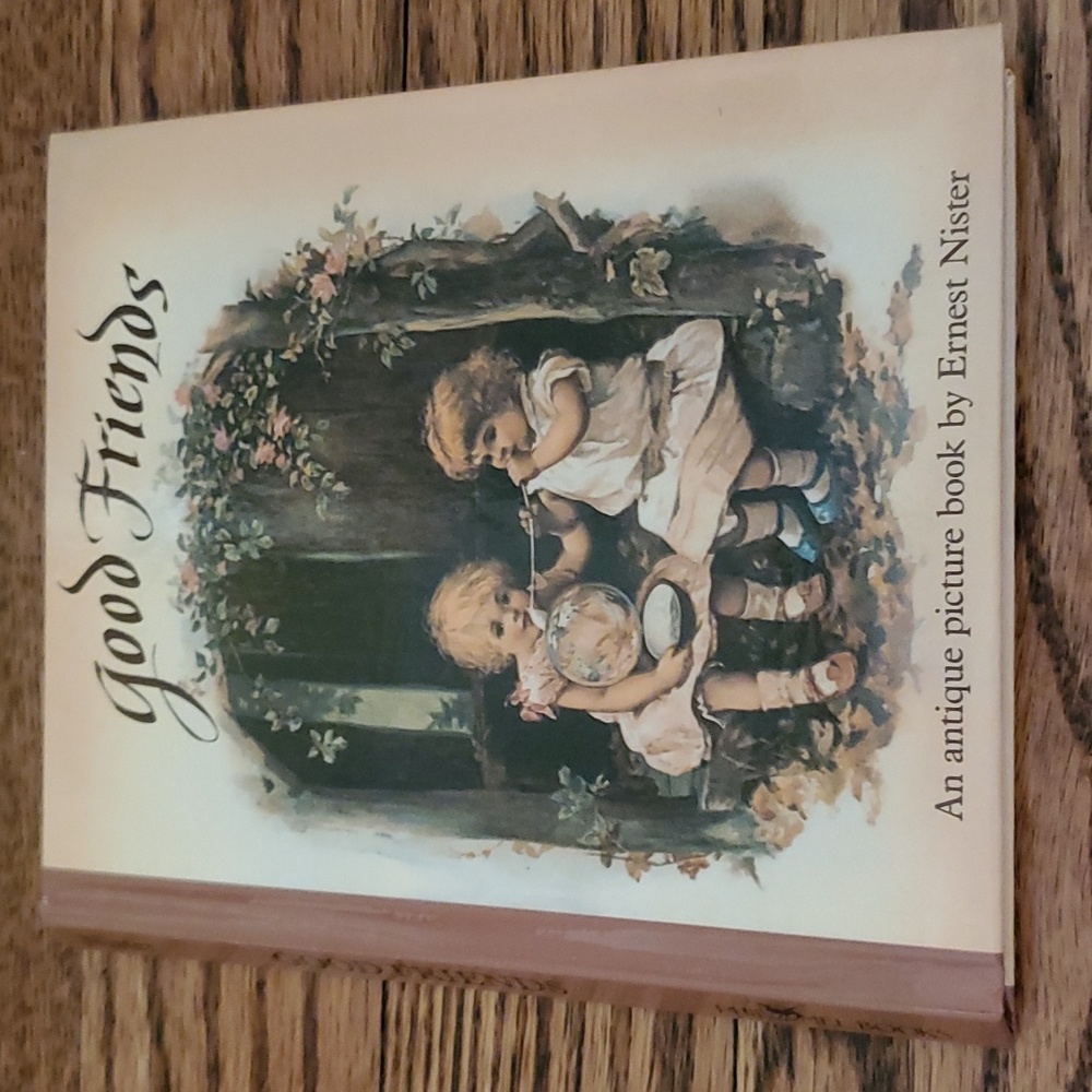 Vtg, 1989 Good Friends - An Antique Pop-Up and Pull-Tab Picture Book; E. Nister